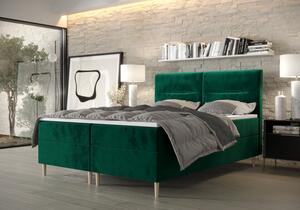Americká manželská postel HENNI - 140x200, zelená
