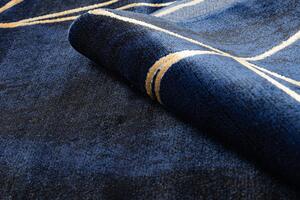 Makro Abra Kusový koberec EMERALD 1022 Luxusní moderní geometrický modrý zlatý Rozměr: 80x150 cm