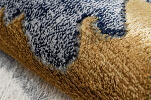 Makro Abra Kusový koberec EMERALD 1017 Luxusní abstraktní moderní mramor krémový modrý zlatý Rozměr: 80x150 cm