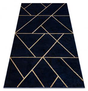 Makro Abra Kusový koberec EMERALD 1012 Luxusní geometrický moderní modrý zlatý Rozměr: 80x150 cm