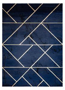 Makro Abra Kusový koberec EMERALD 1012 Luxusní geometrický moderní modrý zlatý Rozměr: 80x150 cm