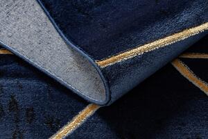 Makro Abra Kusový koberec EMERALD 1012 Luxusní geometrický moderní modrý zlatý Rozměr: 120x170 cm