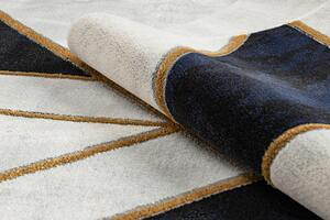 Makro Abra Kusový koberec EMERALD 1015 Luxusní mramor geometrický moderní krémový modrý zlatý Rozměr: 120x170 cm