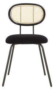 Jídelní židle Mauro Ferretti Oster, 43x54x80 cm, černá/béžová