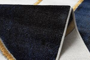 Makro Abra Kusový koberec EMERALD 1015 Luxusní mramor geometrický moderní krémový modrý zlatý Rozměr: 120x170 cm