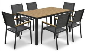 Vikio Zahradní jídelní set 150x90 pro 6 osob AZS155P-6 přírodní