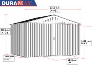 DURAMAX Zahradní domek Duramax COLOSSUS 7,8 m² - antracit, 0,33 mm