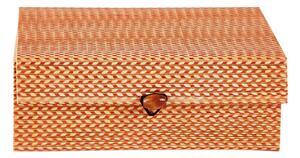 Villa Collection Sada 4 úložných boxů Bamboo Orange