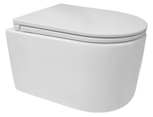 Mereo WC závěsné kapotované, RIMLESS, 495x360x370, keramické, vč. sedátka CSS113S