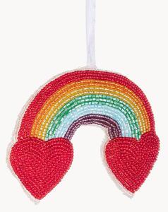 Sada vánočních ozdob z bavlny Rainbow, 6 dílů