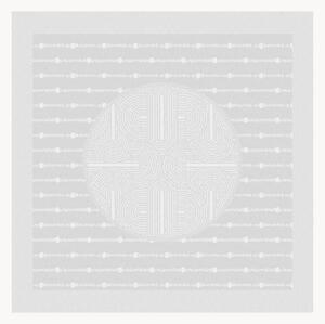 Sada žakárových ubrousků Le Cercle Blanc, 4 díly