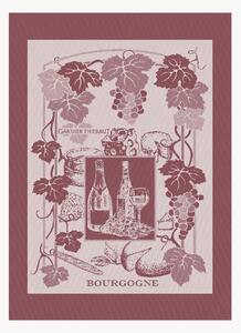 Sada žakárových utěrek La Bourgogne Bordeaux, 4 díly