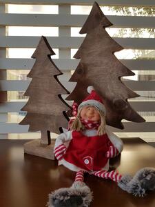 Hanah Home Vánoční dřevěná dekorace Christmas Tree 2 ks
