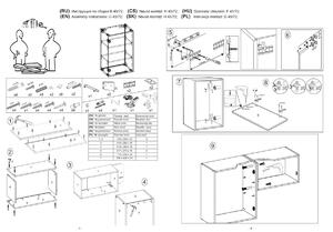 Závěsná kuchyňská skříňka VITO - 45x72x30 cm - bílá lesklá