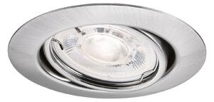 PAULMANN LED vestavné svítidlo Base GU10 Flat výklopné 4W 230V 2700K kov kartáčovaný