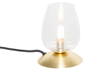 Klasická stolní lampa zlatá se sklem - Elien