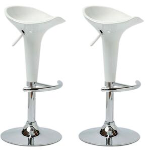 Plastová barová židle Shine bílá (SET 2 ks) Barva Bílá
