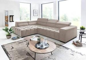 ROHOVÁ SEDAČKA, textil, béžová Livetastic - Sedací soupravy, Online Only