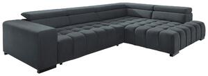 ROHOVÁ SEDAČKA, textil, tmavě šedá Livetastic - Sedací soupravy, Online Only