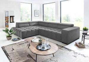 ROHOVÁ SEDAČKA, textil, šedá Livetastic - Sedací soupravy, Online Only