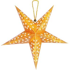 Tutumi, LED podsvícená papírová hvězda SY-002 45cm, zlatá, CHR-05002