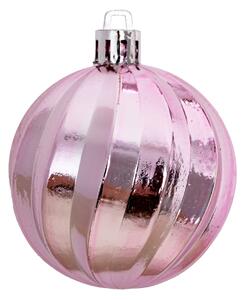 Tutumi, sada vánočních ozdob na stromeček 72ks 311435, růžová-stříbrná, CHR-02010