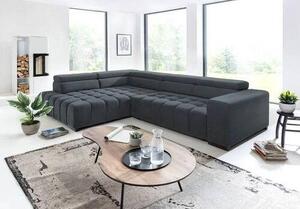 ROHOVÁ SEDAČKA, textil, tmavě šedá Livetastic - Sedací soupravy, Online Only