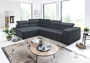 ROHOVÁ SEDAČKA, textil, tmavě šedá Livetastic - Sedací soupravy, Online Only