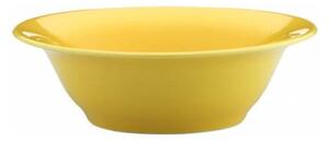 24dílná sada žluto-bílého porcelánového nádobí Kütahya Porselen Amelia