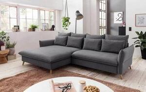 ROHOVÁ SEDAČKA, textil, šedá Livetastic - Sedací soupravy, Online Only