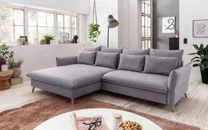 ROHOVÁ SEDAČKA, textil, světle šedá Livetastic - Sedací soupravy, Online Only