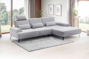 ROHOVÁ SEDAČKA, textil, světle šedá Livetastic - Sedací soupravy, Online Only