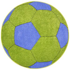 Polsko Kulatý koberec Fotbalový balón zelený modrý Rozměr: průměr 80 cm