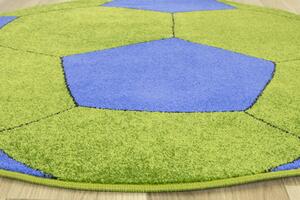 Dywilan Kulatý koberec Fotbalový balón zelený modrý Rozměr: průměr 80 cm
