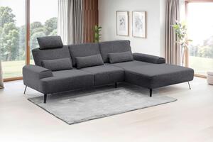ROHOVÁ SEDAČKA, textil, tmavě šedá Livetastic - Sedací soupravy, Online Only
