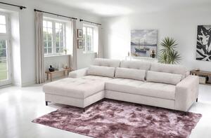 ROHOVÁ SEDAČKA, textil, béžová Livetastic - Sedací soupravy, Online Only