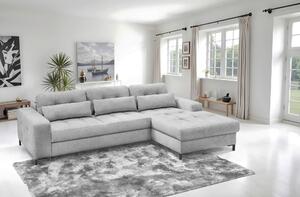 ROHOVÁ SEDAČKA, textil, světle šedá Livetastic - Sedací soupravy, Online Only