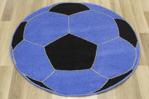 Weltom Kulatý koberec Fotbalový balón modrý černý Rozměr: průměr 80 cm