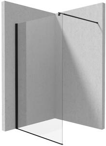 Deante Kerria Plus, Walk-in sprchová zástěna 120cm, výška 200cm, 6mm čiré sklo s ActiveCover, černý profil, KTS_N32P