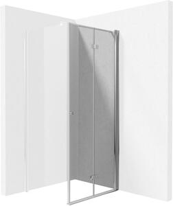 Deante Kerria Plus, skládací sprchové dveře do otvoru 70x200cm, 6mm čiré sklo s ActiveCover, chromový profil, KTSX047P