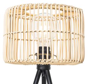 Orientální stolní lampa stativ ratan - Maud