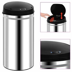 Odpadkový koš s automatickým senzorem 50 l nerezová ocel 322694