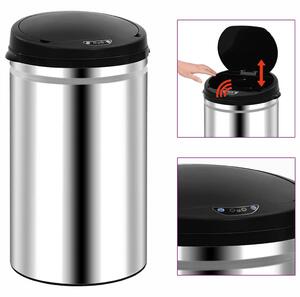 Odpadkový koš s automatickým senzorem 40 l nerezová ocel 322693