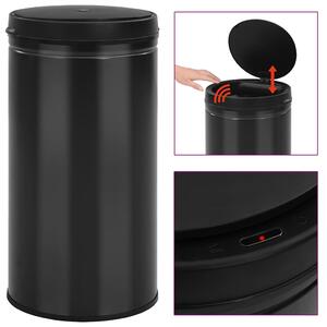 Odpadkový koš s automatickým senzorem 60 l uhlíková ocel černý 322701