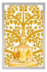 Plakát Buddha se stromem života - 20x30 black