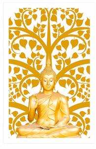 Plakát Buddha se stromem života - 20x30 black