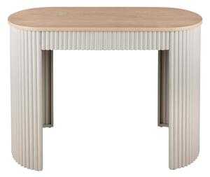 Béžový kovový konzolový stolek 40x100 cm Estriado – Leitmotiv