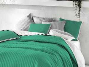 Přehoz na postel HARMONIA 220x240 cm zelená/krémová Mybesthome