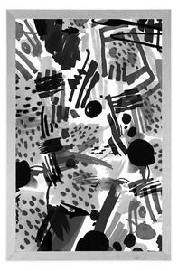 Plakát černobílá pop art abstrakce - 20x30 black