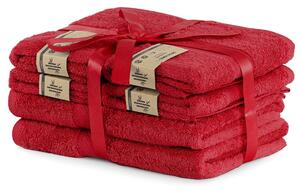 Set BAMBOO 4x ručník 50x100 cm a 2x osuška 70x140 cm, červená, Mybesthome